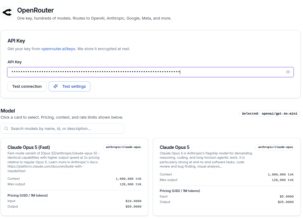 Configure a provider